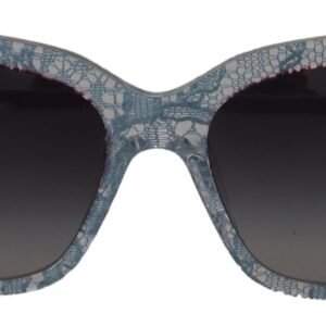Gafas de sol Dolce & Gabbana con montura rectangular de acetato y encaje azul DG4226