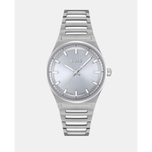 Reloj de vestir de acero inoxidable plateado Hugo Boss