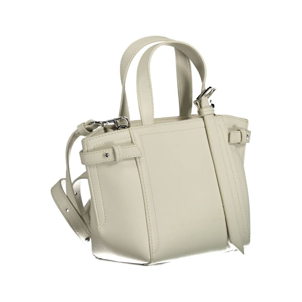Bolso de mano de poliéster blanco de Calvin Klein - Imagen 3