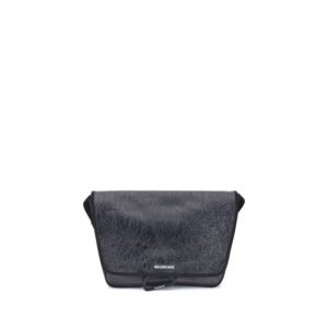Bolso de hombro Bos Taurus de piel de becerro negro de Balenciaga
