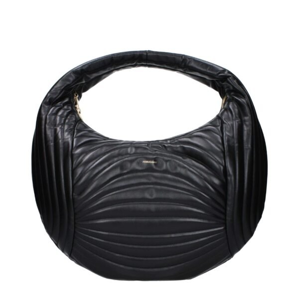 Bolso de mano de piel negra Salvatore Ferragamo