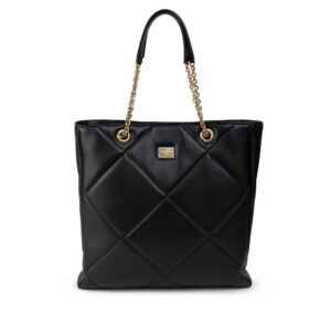 Bolso tote de piel negra de Dolce & gabbana