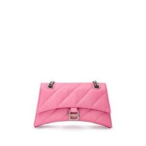 Bolso de hombro de piel rosa de Balenciaga