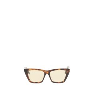 Gafas de sol de acetato beige de Saint Laurent