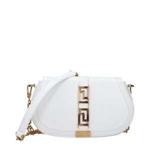 Bolso bandolera de piel blanca de Versace