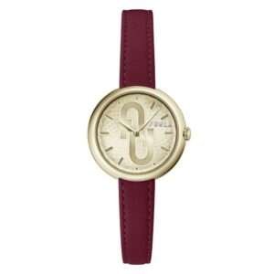 Reloj de vestir Furla de piel roja