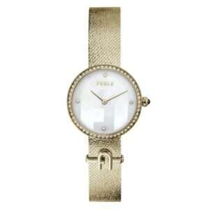 Reloj de vestir Furla de acero inoxidable dorado.