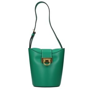 Green Leather Shoulder Bag Salvatore Ferragamo