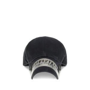 Black Cotton Cap (Baseball Hat) Balenciaga