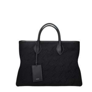 Bolso de mano de tela negra Salvatore Ferragamo