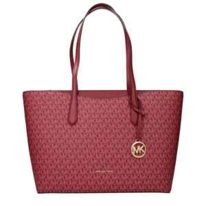 Bolso de hombro de tela roja de Michael Kors