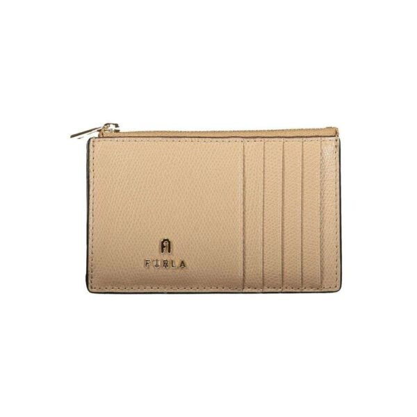 Cartera Furla de piel beige para mujer