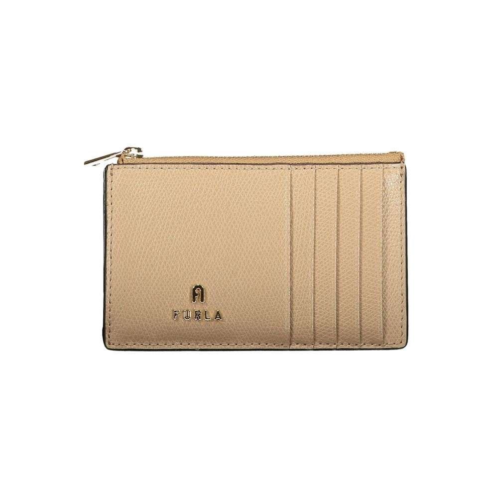 Cartera Furla de piel beige para mujer