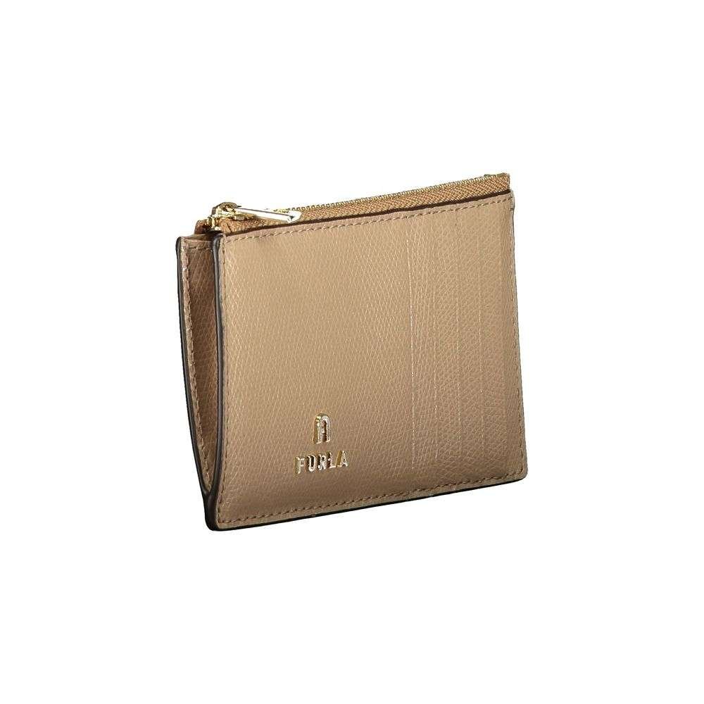 Cartera Furla de piel beige para mujer - Imagen 3