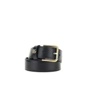 Black Calfskin Regular Belt
