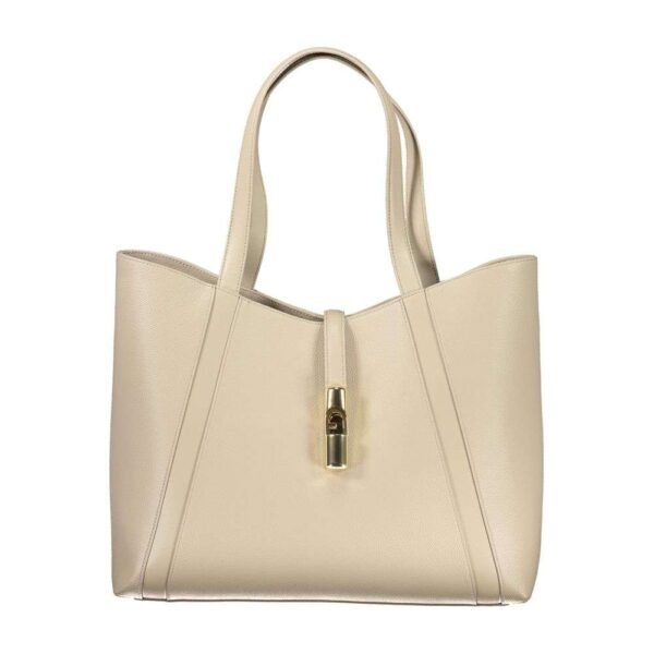 Beige Leather Handbag
