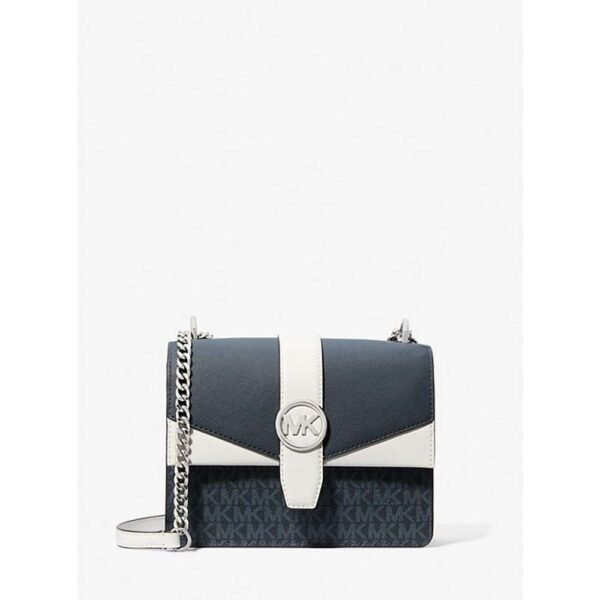 Blue Canvas Crossbody Bag
