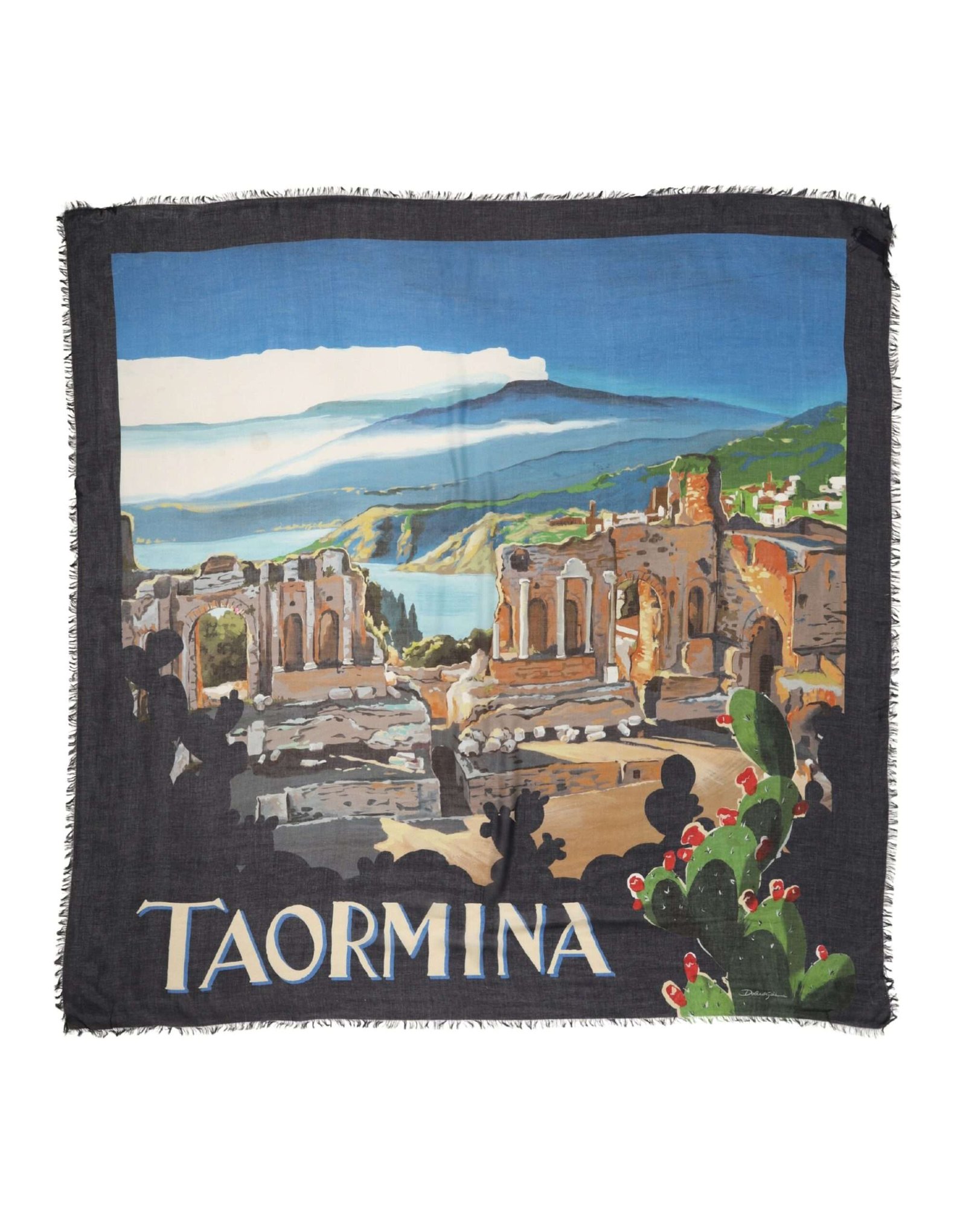 Multicolor Taormina Modal Shawl 130cm x 130cm Men Scarf - Imagen 2