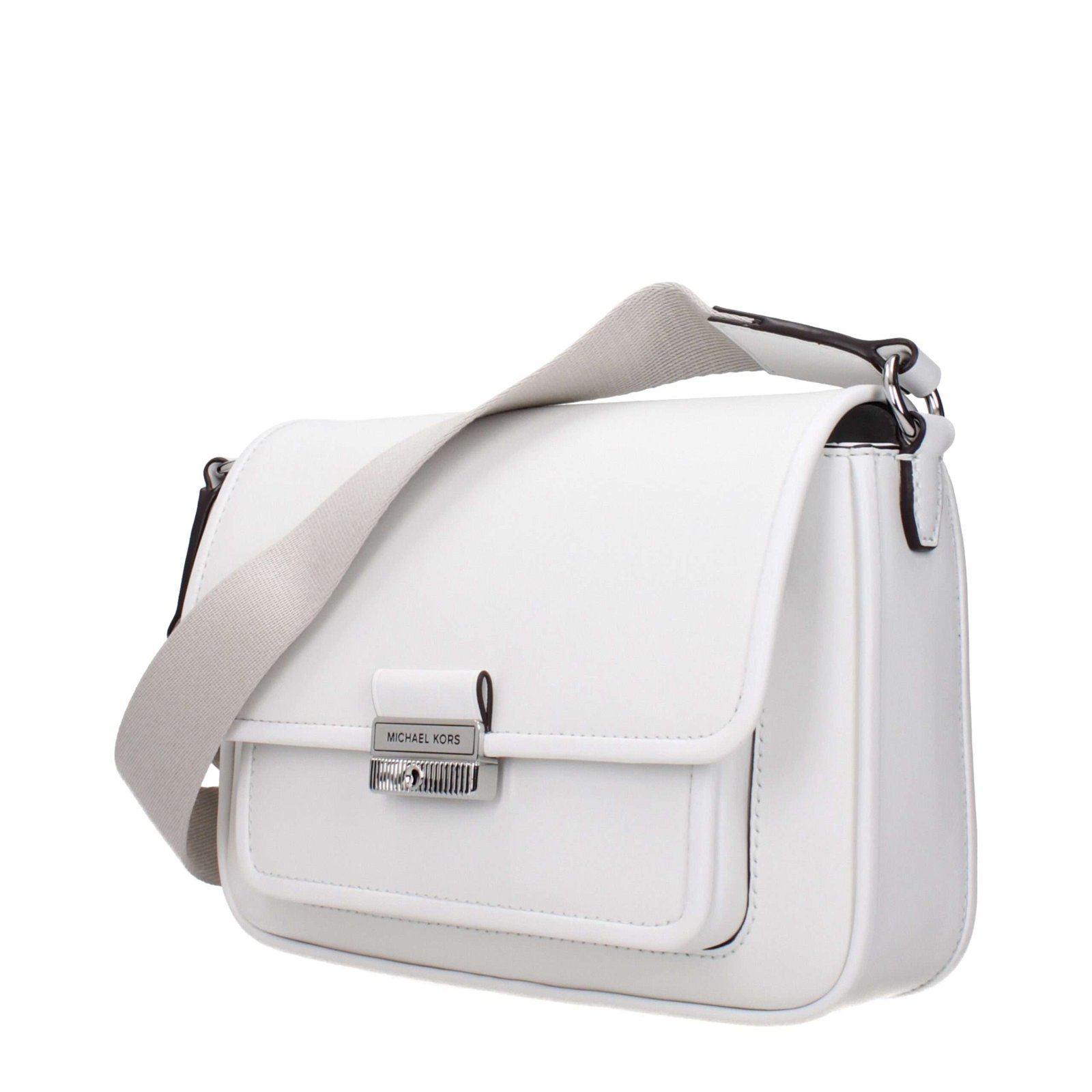 White Leather Crossbody Bag - Imagen 2