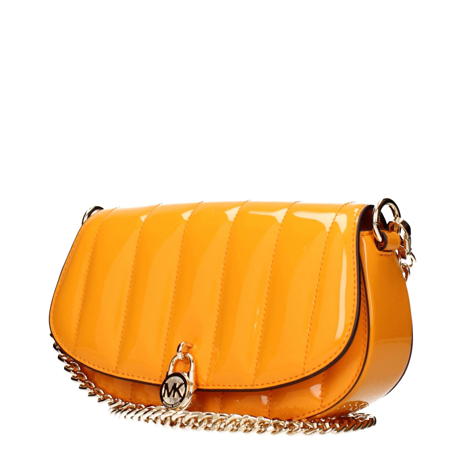 Orange Leather Crossbody Bag - Imagen 2