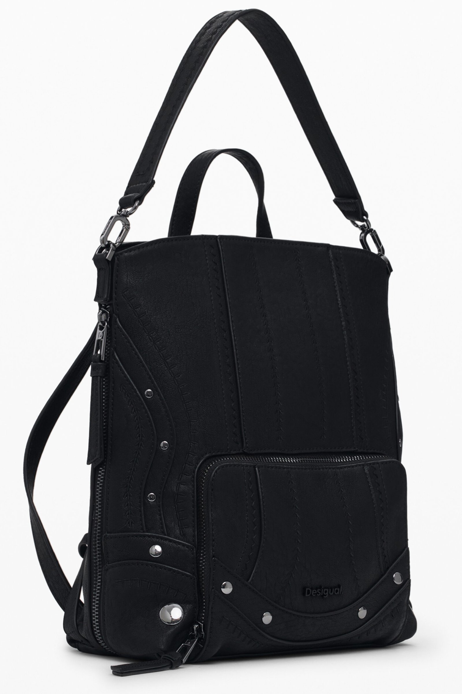 MOCHILA NEGRA DE Mujer DESIGUAL - Imagen 2